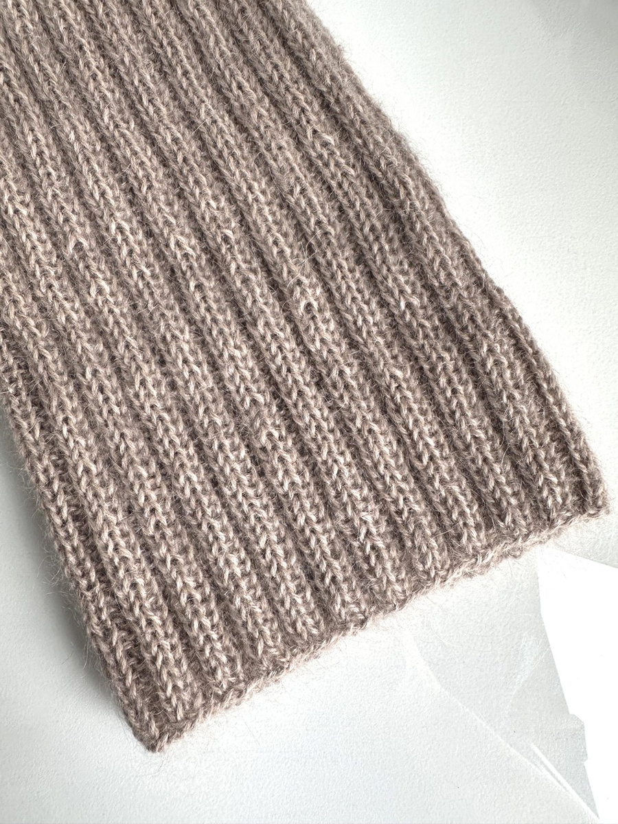 MARGARET – czapka beanie alpaka + moher z jedwabiem damska 2020/20 Jasny Nugat