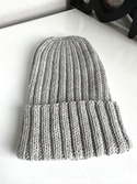 HELLI – czapka beanie wywijana 100% baby merino 22 Jasny Szary