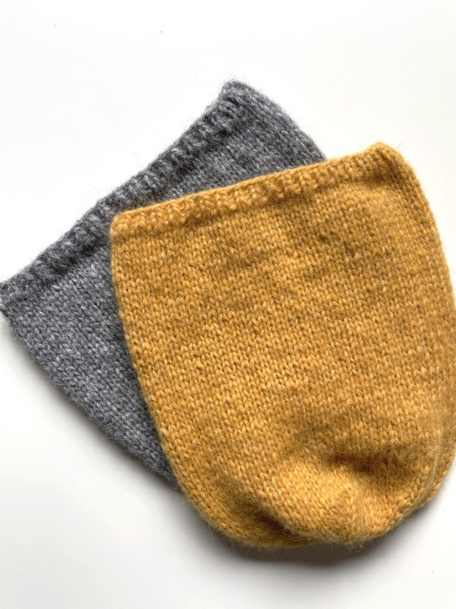 CHMURKA Beanie-Mütze aus Alpaka 22 Gelb