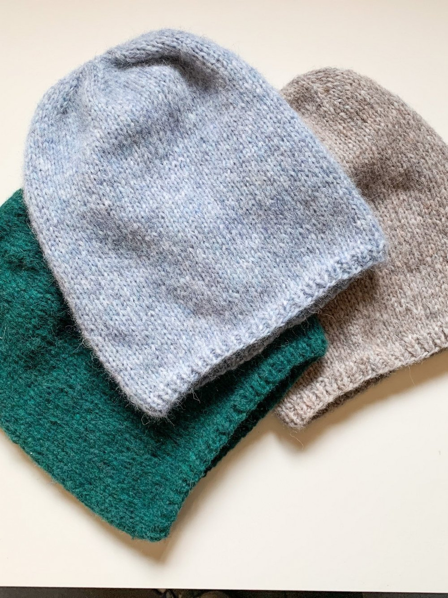 CHMURKA Handmade Alpaca Beanie 19 Zielony Leśny