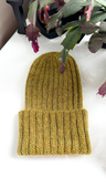 MARGARET Handmade Beanie Alpaca Mohair and Silk 7233 Olive