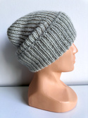 KIARA – czapka wywijana z alpaki 100% 9020 perłowo szary jasny