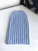 HELLI – czapka zimowa merino damska 100% Baby Merino 11 Błękitny Stalowy