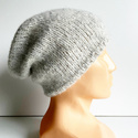 CHMURKA Beanie-Mütze aus Alpaka 03 Perlgrau