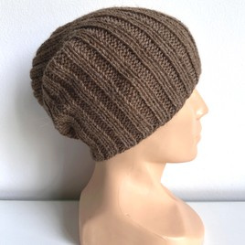 LAURIN – czapka z alpaki beanie 100% alpaka 607 brąz