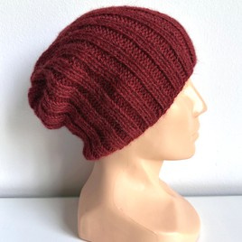 LAURIN – czapka z alpaki 100% 3650 bordowy