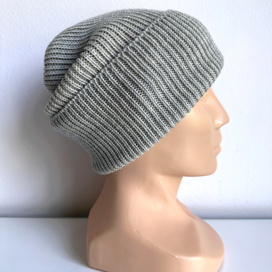 VARELLA Beanie-Mütze aus Merinowolle 100% Baby Merino 22 Hellgrau Winter