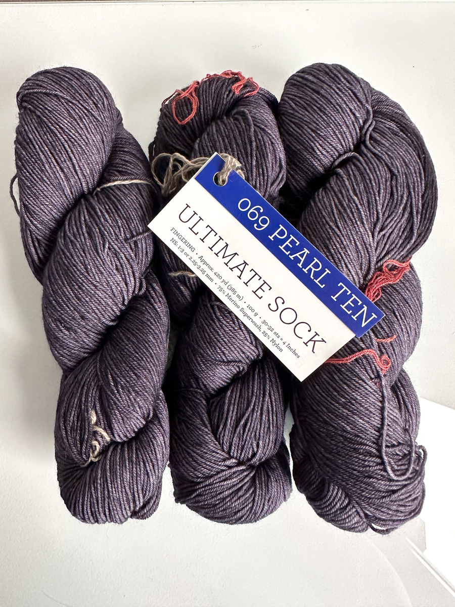 Ręcznie farbowana włóczka Malabrigo ULTIMATE SOCK merynos z nylonem US069 Pearl Ten