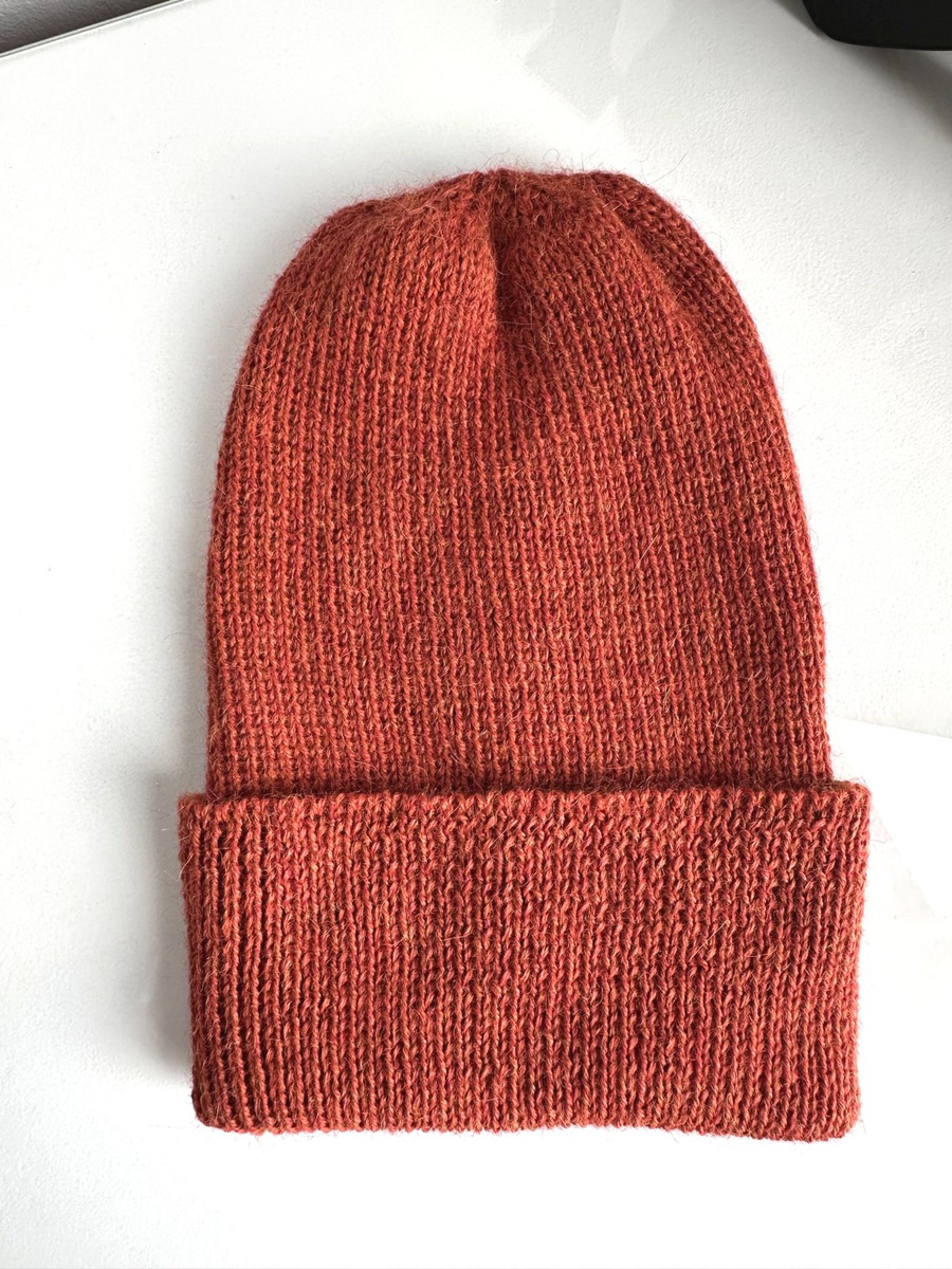 HELEN – czapka z 100% alpaki wywijana 2925 rdza