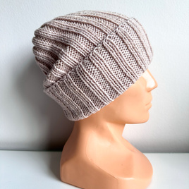 Wywijana czapka merino HELLI 100% Baby Merino 32 Turkusowy
