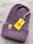 AUREA – ręcznie robiona czapka beanie baby merino + moher i jedwab dziecięca/damska 40/05 Ametyst