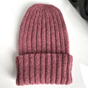 LAURIN Turn-Up Beanie 100% Alpaca 9024 ciemny blush