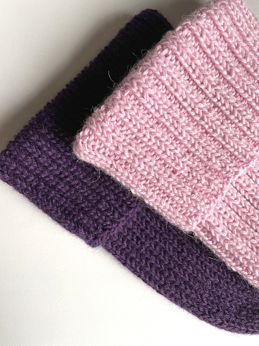 LAURIN – czapka z alpaki wywijana damska 3140 jasny róż