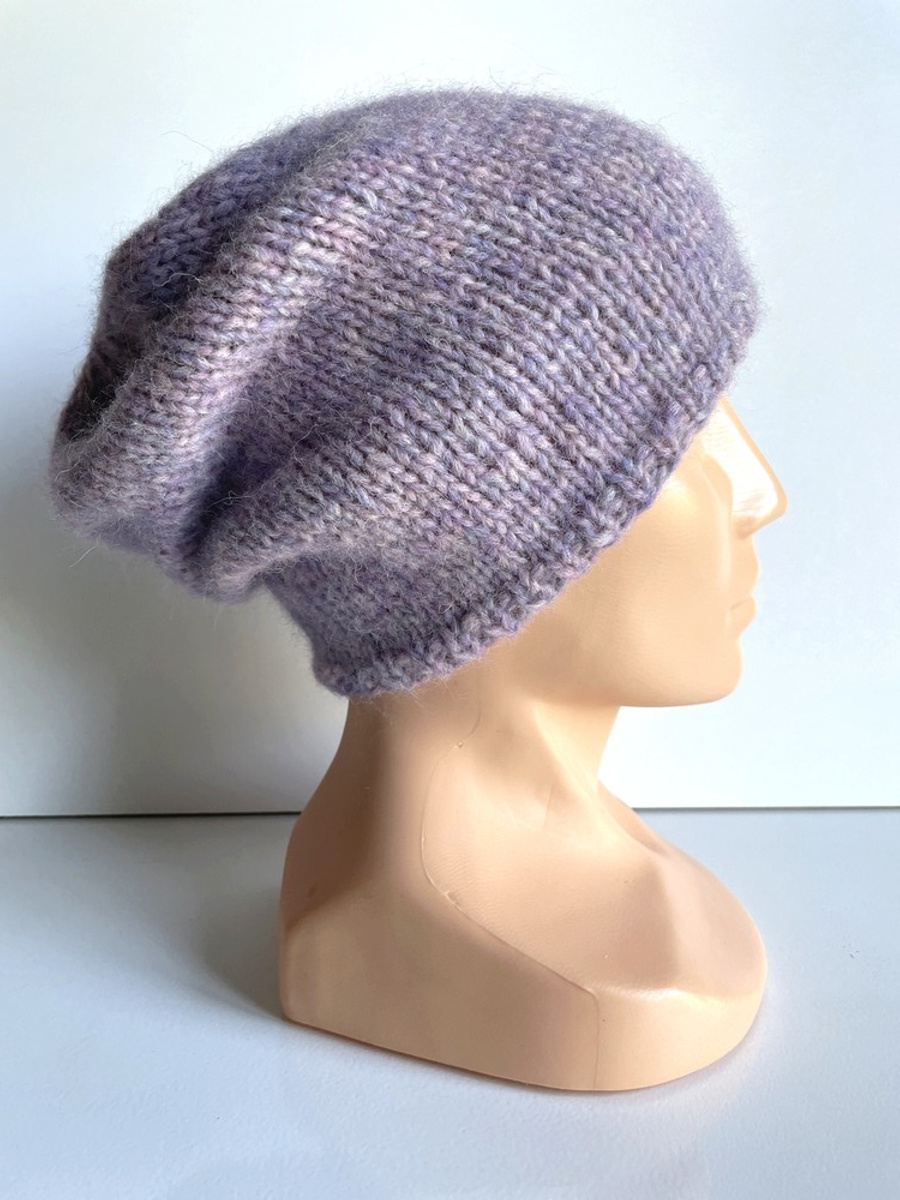 CHMURKA Handmade Alpaca Beanie 15 Fioletowa Mgiełka