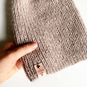 Handmade women's hat AUREA 100% Baby Merino plus mohair and silk 23/20 Light Beige