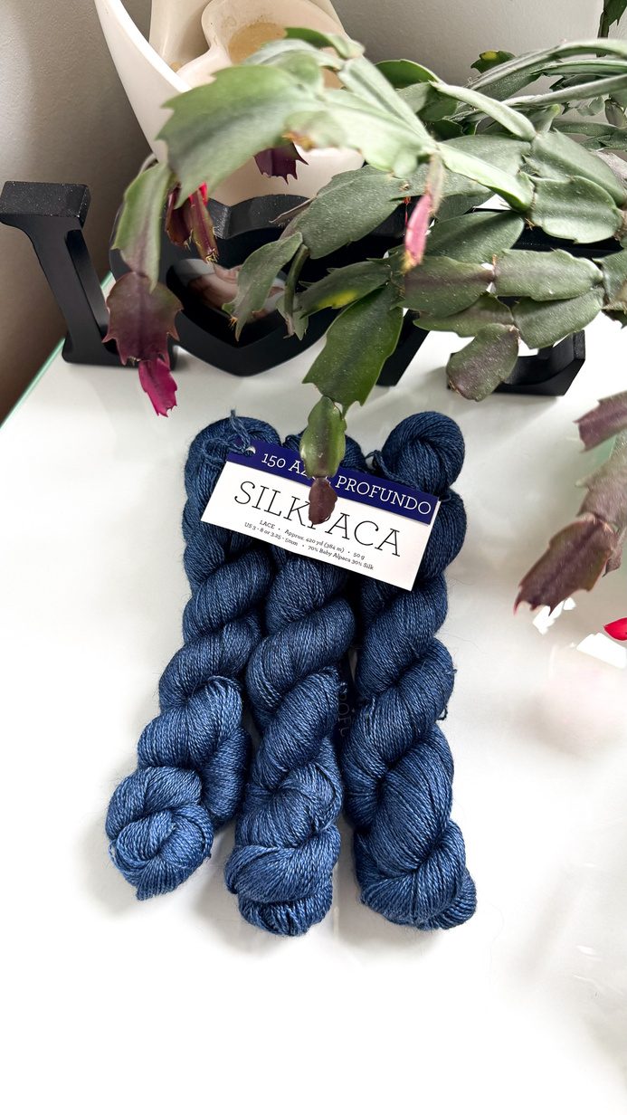 Ręcznie farbowana włóczka Malabrigo SILKPACA SA150 Azul Profundo