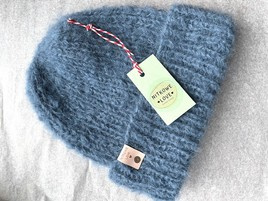 WATA CUKROWA – czapka z alpaki damska 07 jeans niebieski