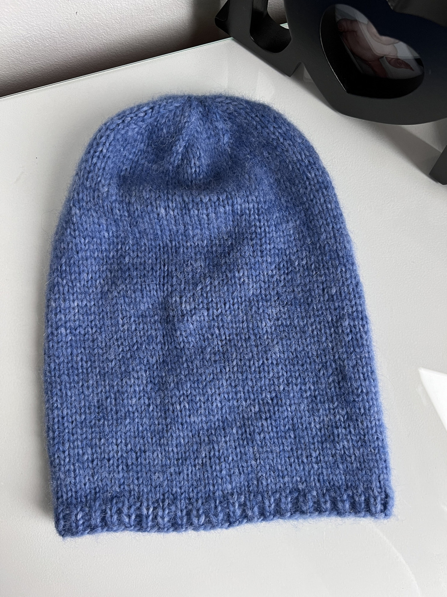 CHMURKA Beanie-Mütze aus Alpaka 16 Blau