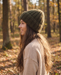 MARGARET Handmade Beanie Alpaca Mohair and Silk 7895 Dark Green