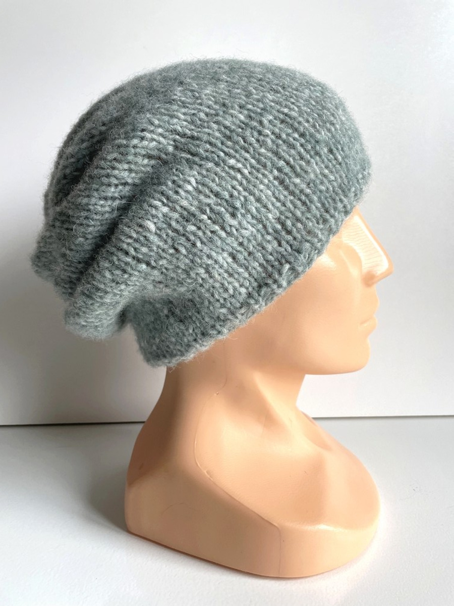 CHMURKA Beanie-Mütze aus Alpaka 30 Zielona Szałwia
