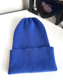 VARELLA Turn-Up Baby Merino Wool Beanie 33 Bright Blue 100% Baby Merino