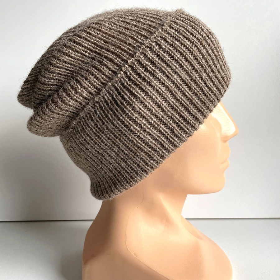 HELEN Mütze mit Umschlag aus Alpaka 618 Nougat Beige