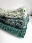 DAISY – czapka beanie ręcznie farbowana baby merino + moher i jedwab 467 Kaktus