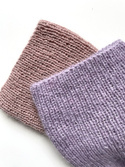 Handmade Czapka damska AUREA 100% Baby Merino plus moher i jedwab 39 Fioletowa Orchidea