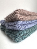 Ręcznie robiona czapka beanie AUREA 100% Baby Merino plus moher i jedwab 17/41 Beż