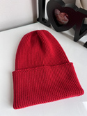 VARELLA Beanie-Mütze aus 100% Baby-Merinowolle 16 Rot Herbst-Winter