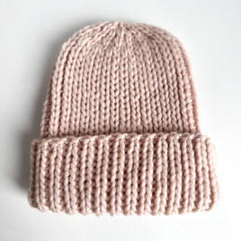 JANKA – gruba czapka zimowa z wełny owczej 102 Marshmallow