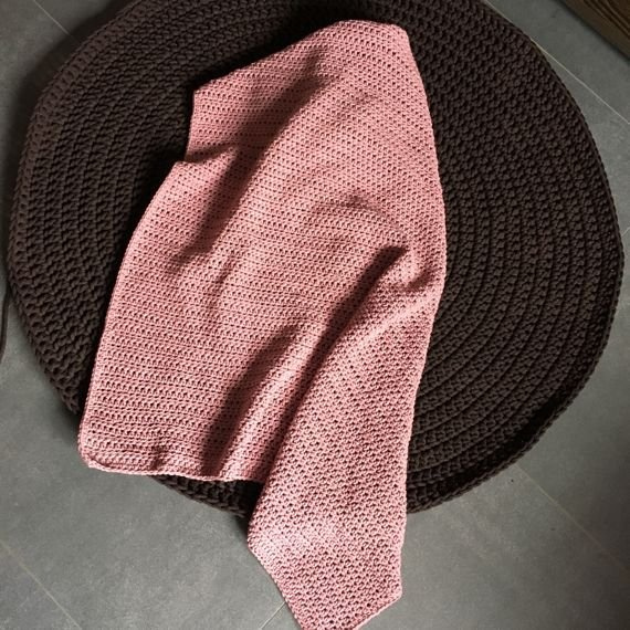 Ręcznie robiony Bawełniany kocyk dziecięcy 90 x 115 cm