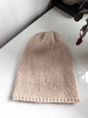 CHMURKA Handgemachte Beanie-Mütze aus Alpaka 02 Weizenfarben