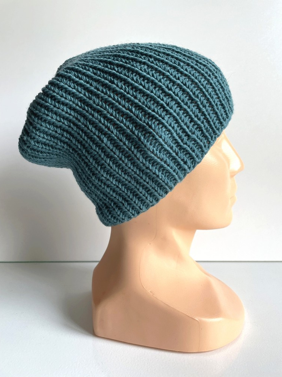 NANA – czapka beanie z wełny baby merino 47 Morze Północne