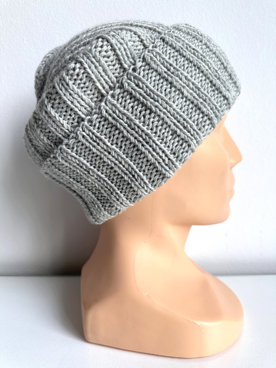 HELLI Turn-Up Beanie 100% Baby Merino Wool 22 Light Grey