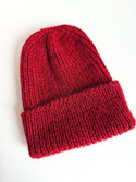 KIARA – czapka z alpaki damska 100% alpaka 7895 ciemnozielona, wywijana beanie zimowa