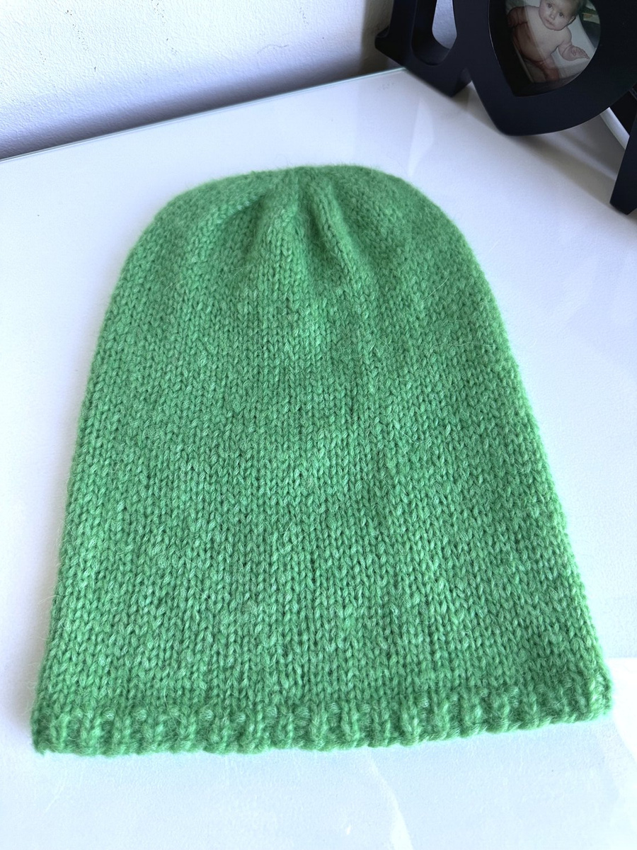 CHMURKA Beanie-Mütze aus Alpaka 43 Papuzia Zieleń