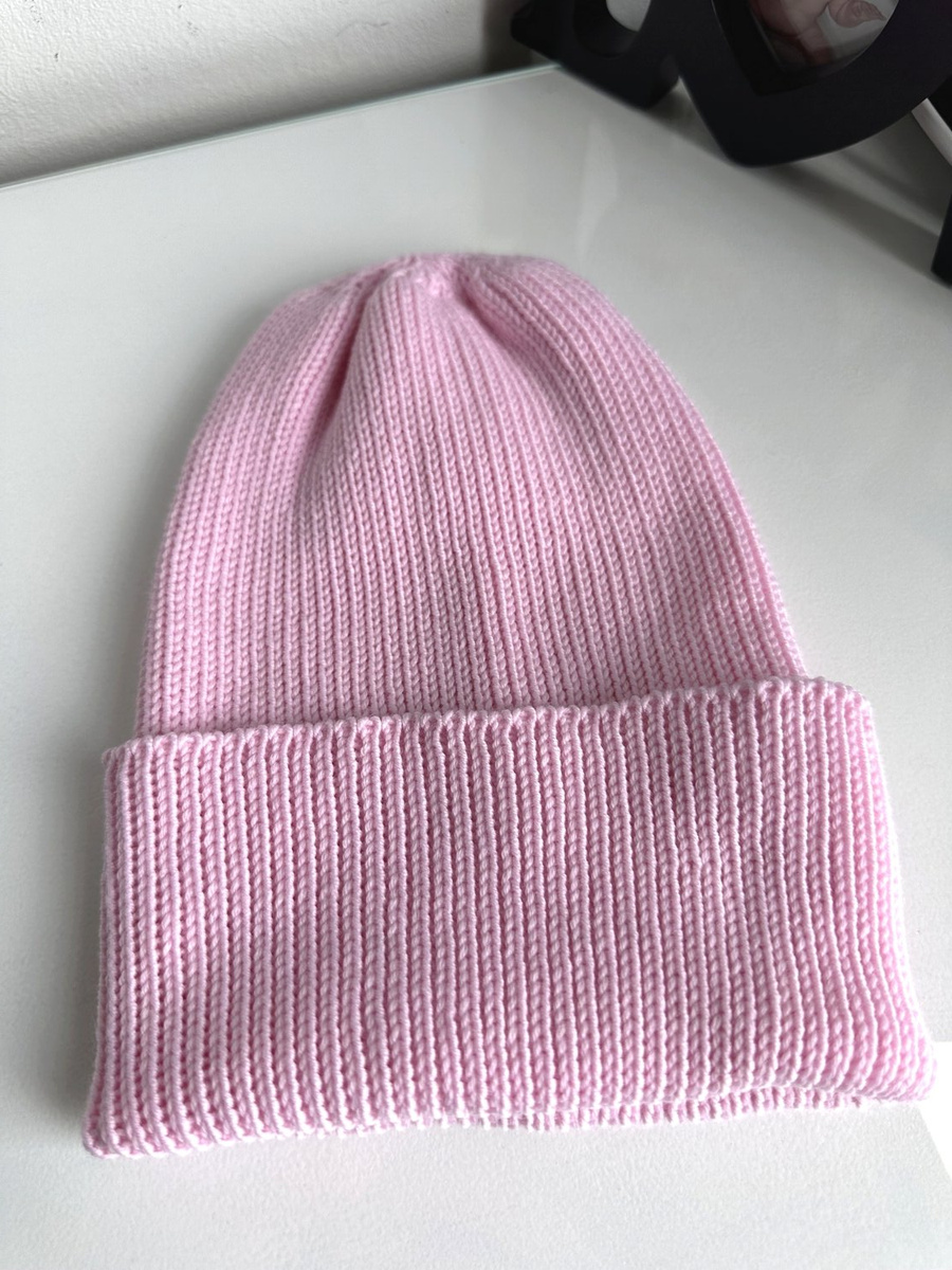VARELLA – czapka merino beanie wywijana 05 Jasny Róż 100% Baby Merino