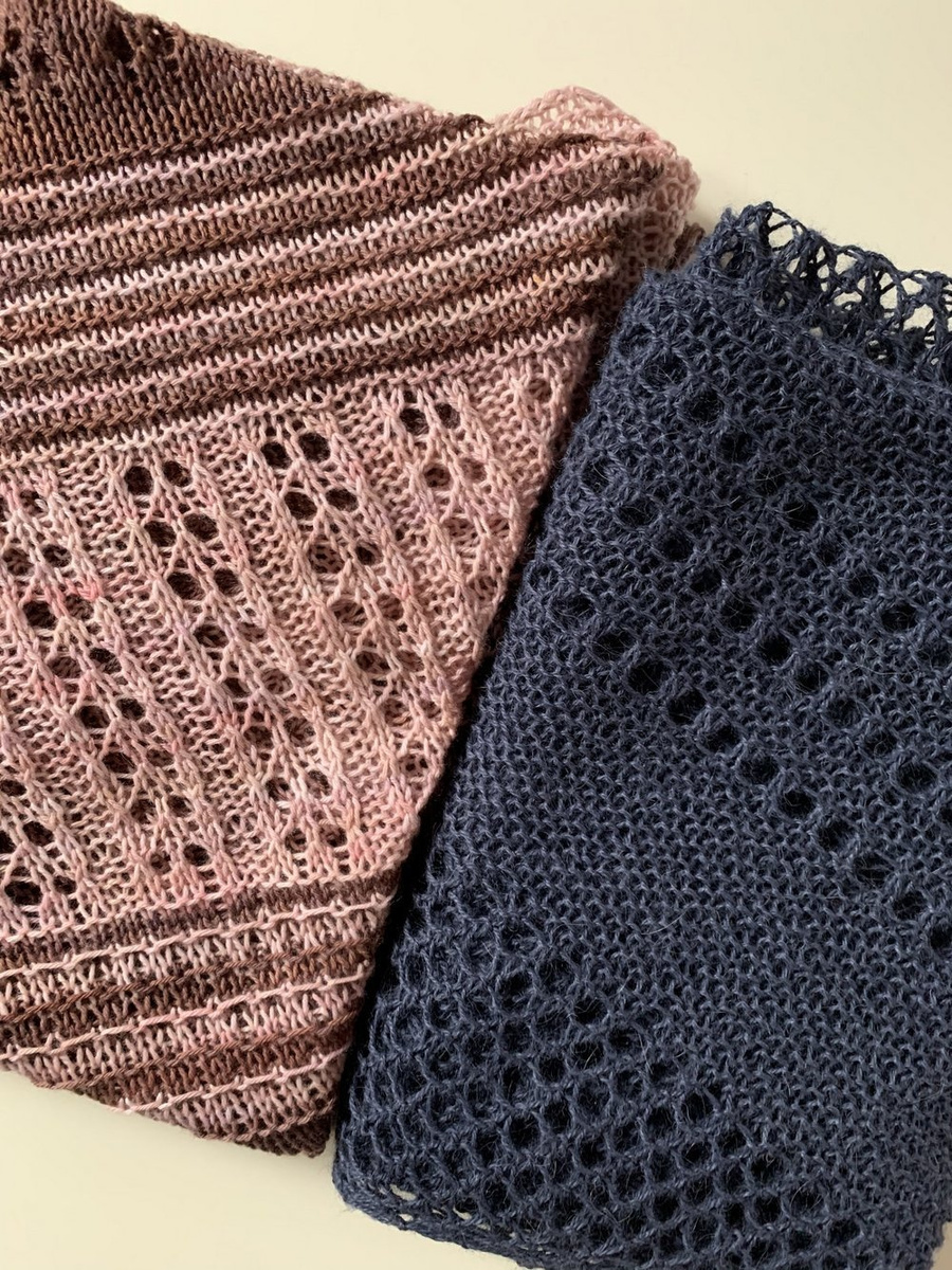 Hand-Knitted Shawl in 100% Alpaca Wool – CHOOSE YOUR COLOR
