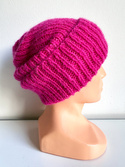 MORGANA – czapka damska wywijana alpaka + merynos 08/18 Fuksja