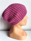 KIARA Alpaca Beanie for Women 100% Alpaca 9034 płatek róży