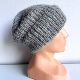 MORGANA – czapka damska zimowa alpaka + jedwab 501/02 Jasny Szary