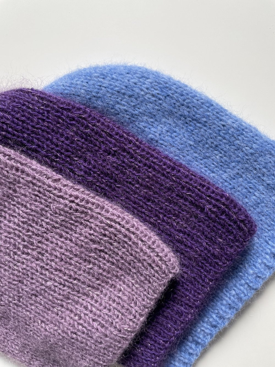 CHMURKA Beanie-Mütze aus Alpaka 16 Blau