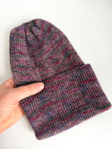 HELEN – czapka z 100% alpaki wywijana 073 fioletowy