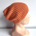 NANA – czapka beanie z wełny baby merino 36 pomarańczowy