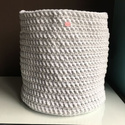 Kosz ze sznurka bawełnianego XXL biały 000 34x34 cm