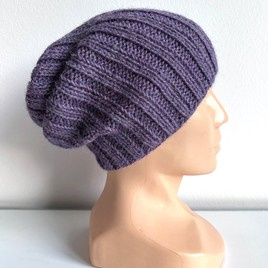 LAURIN – czapka z alpaki damska 4434 ametyst