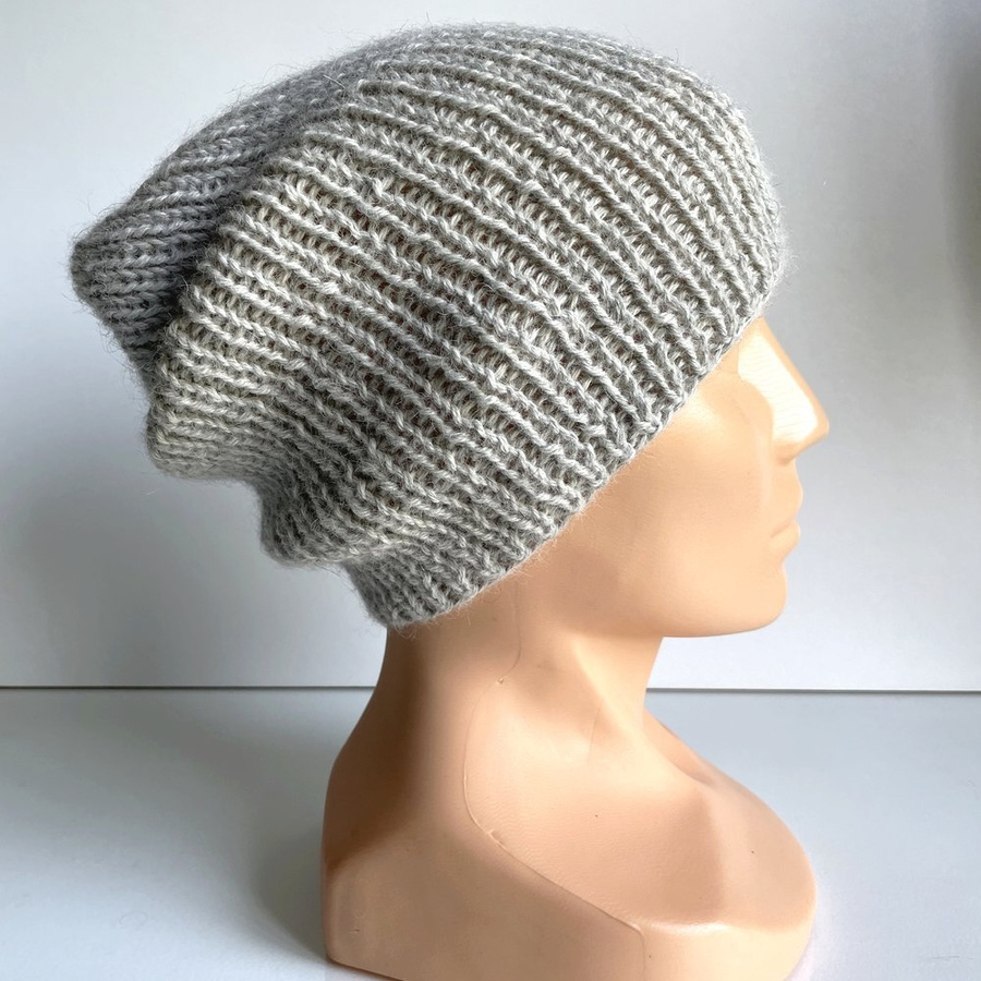KIARA Alpaca Beanie for Women 100% Alpaca 9020 Light Pearl Grey