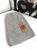 NANA – czapka beanie z wełny baby merino 22 jasny szary jesienno-zimowa