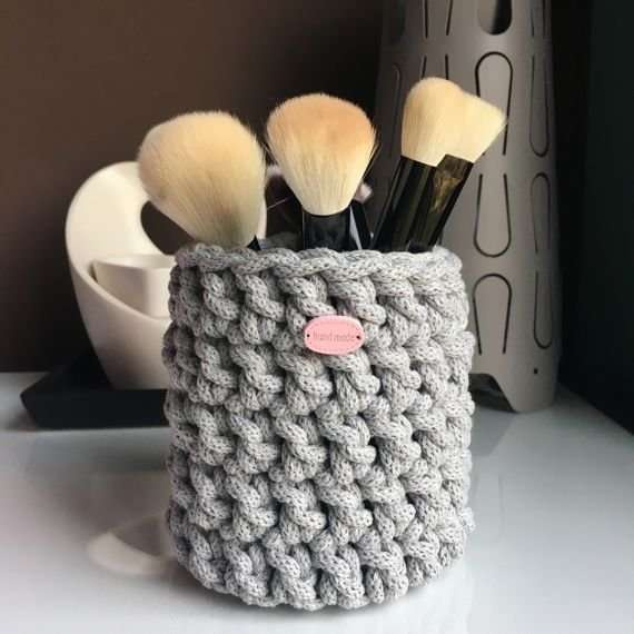 Koszyk ze sznurka bawełnianego czerwony 370 9x12 cm